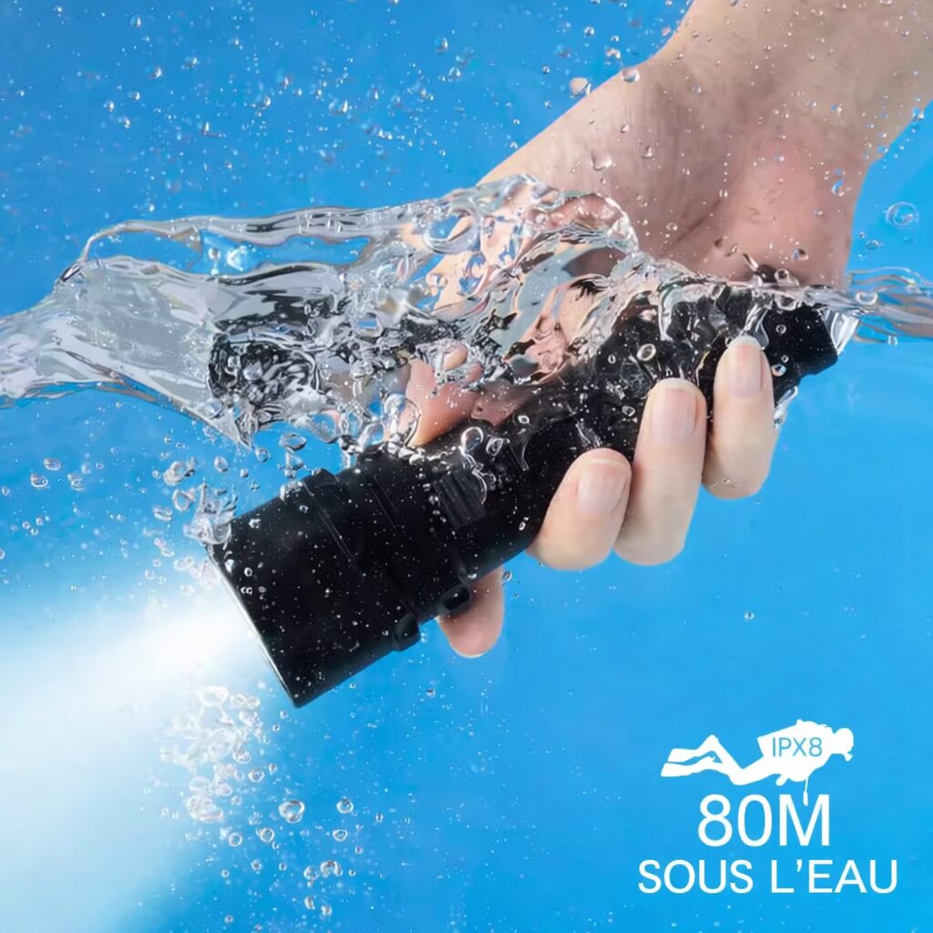 | Lampe de Poche Lampe Torche Plongée Deep Dive – Image 4