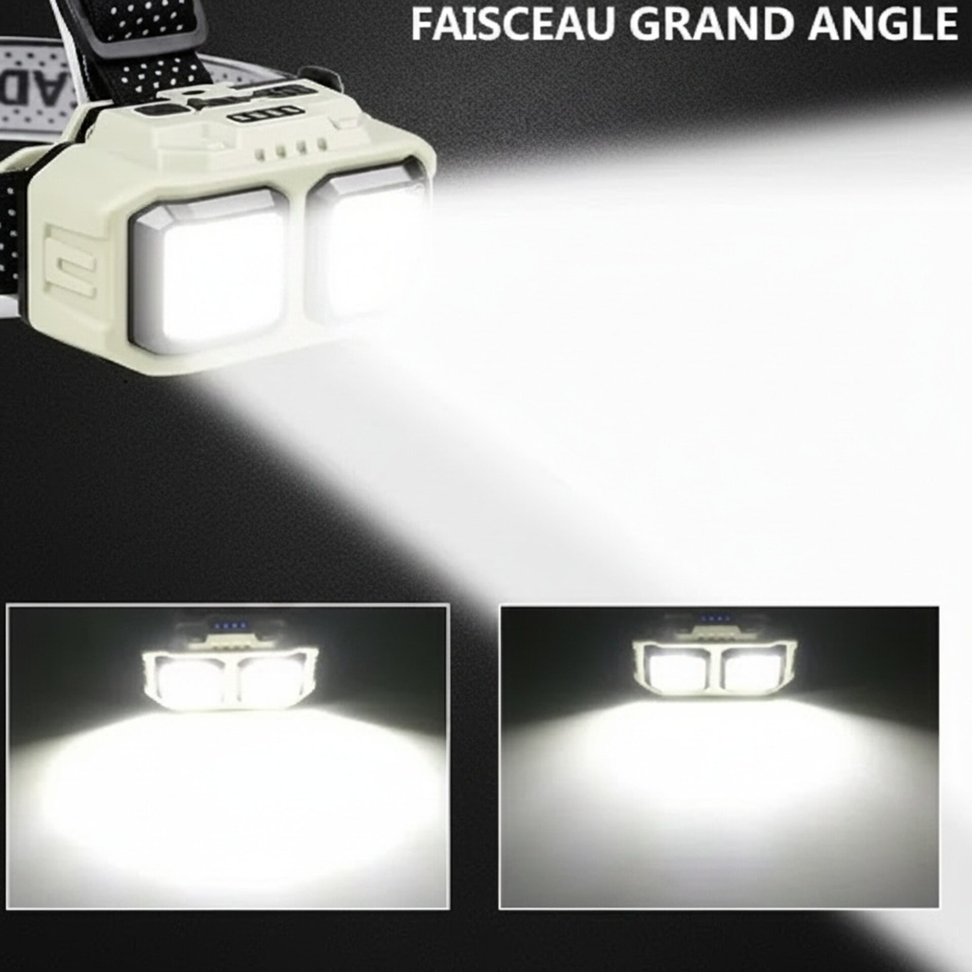 | Lampe de Poche Lampe Frontale LED COB – Image 3
