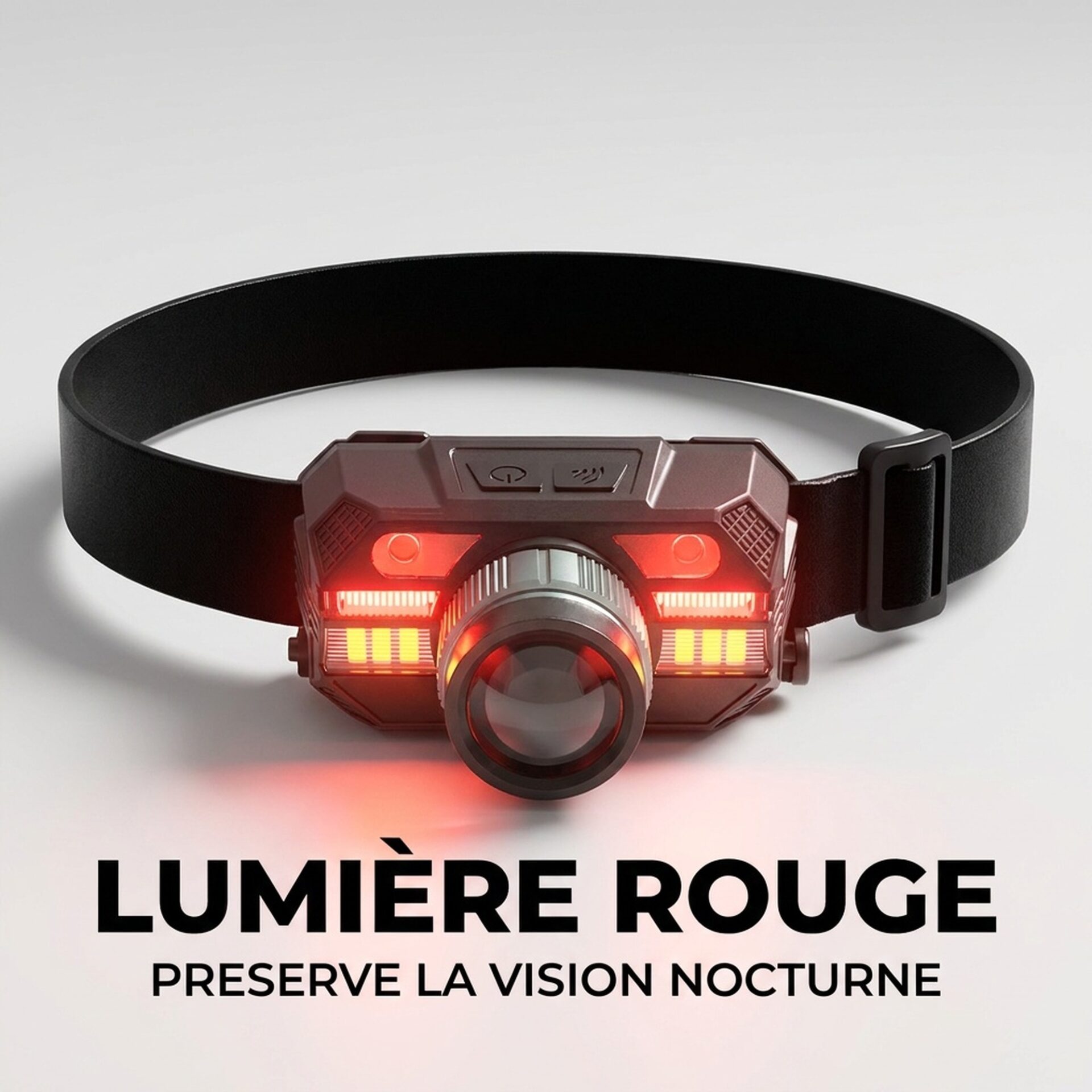 | Lampe de Poche Lampe Frontale Avec Lumière Rouge – Image 2