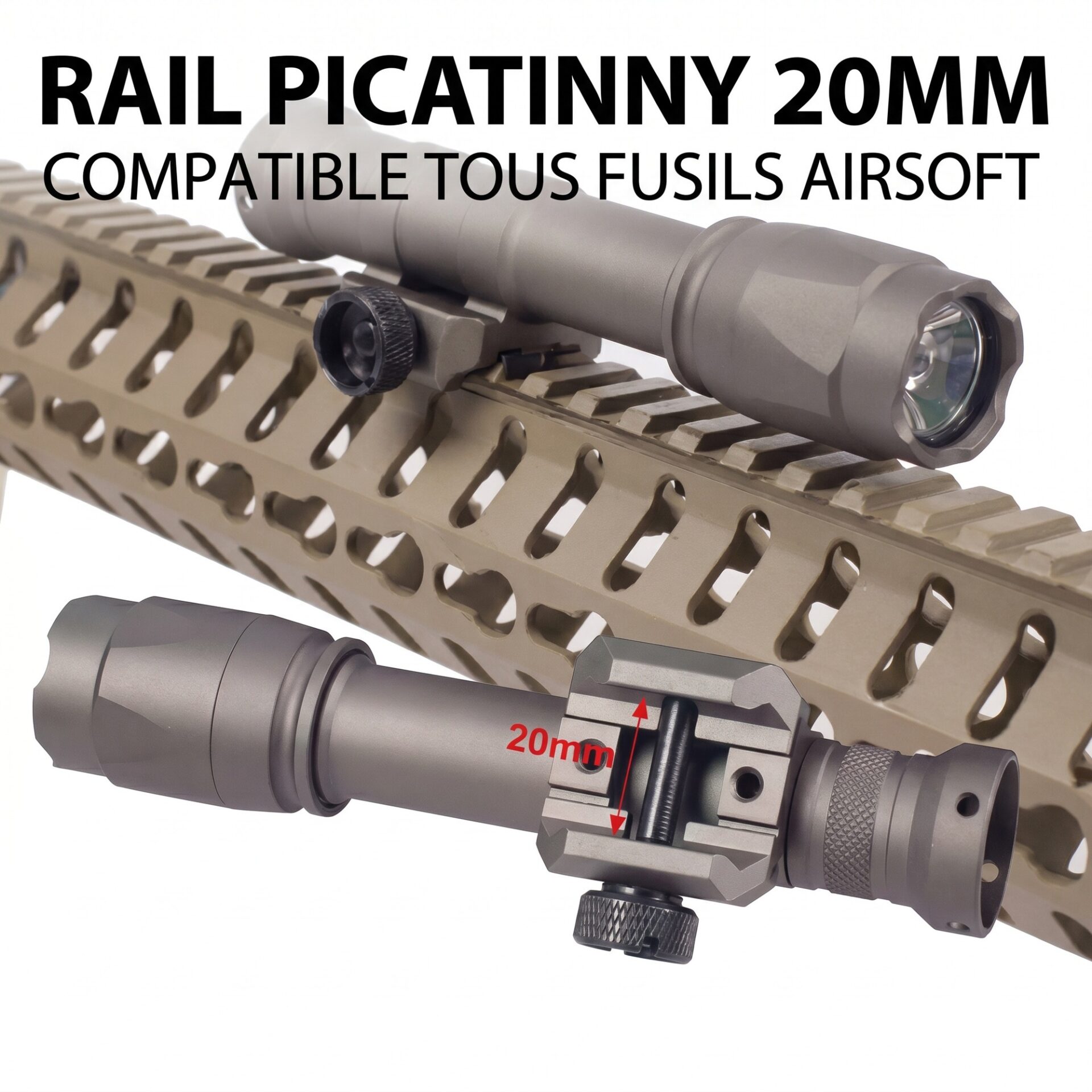 | Lampe de Poche Lampe Tactique M600 Airsoft – Image 4