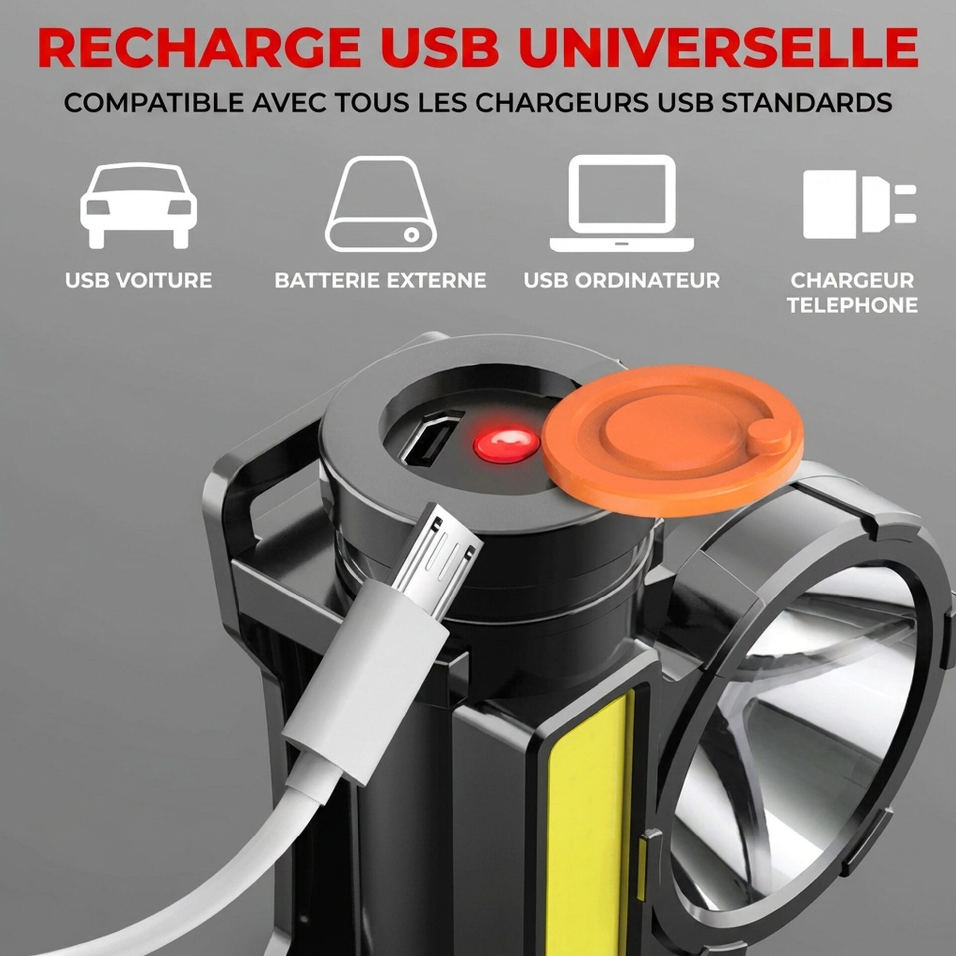 | Lampe de Poche Lampe Frontale de Trail – Image 3