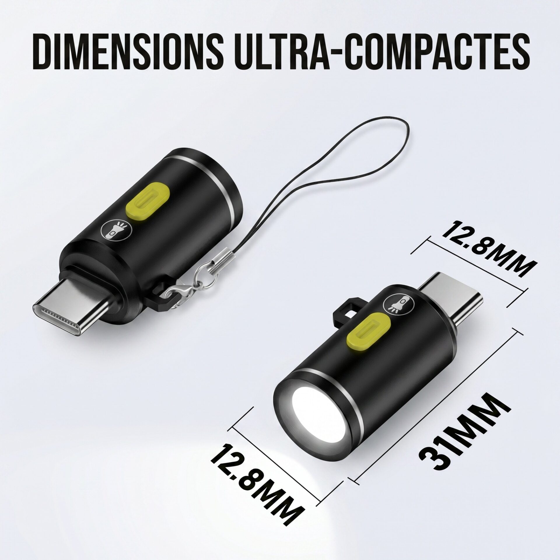 | Lampe de Poche Mini Lampe Torche USB-C – Image 5