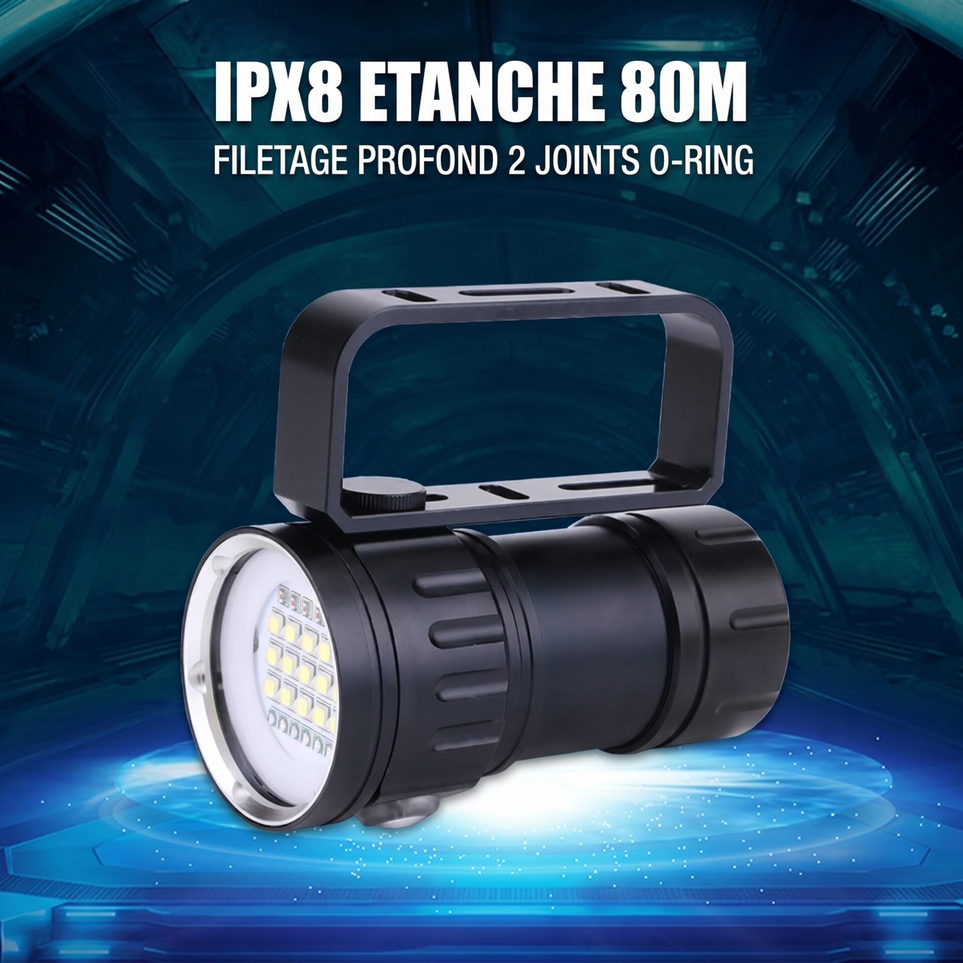 | Lampe de Poche Lampe Torche Plongée Sous Marine – Image 3