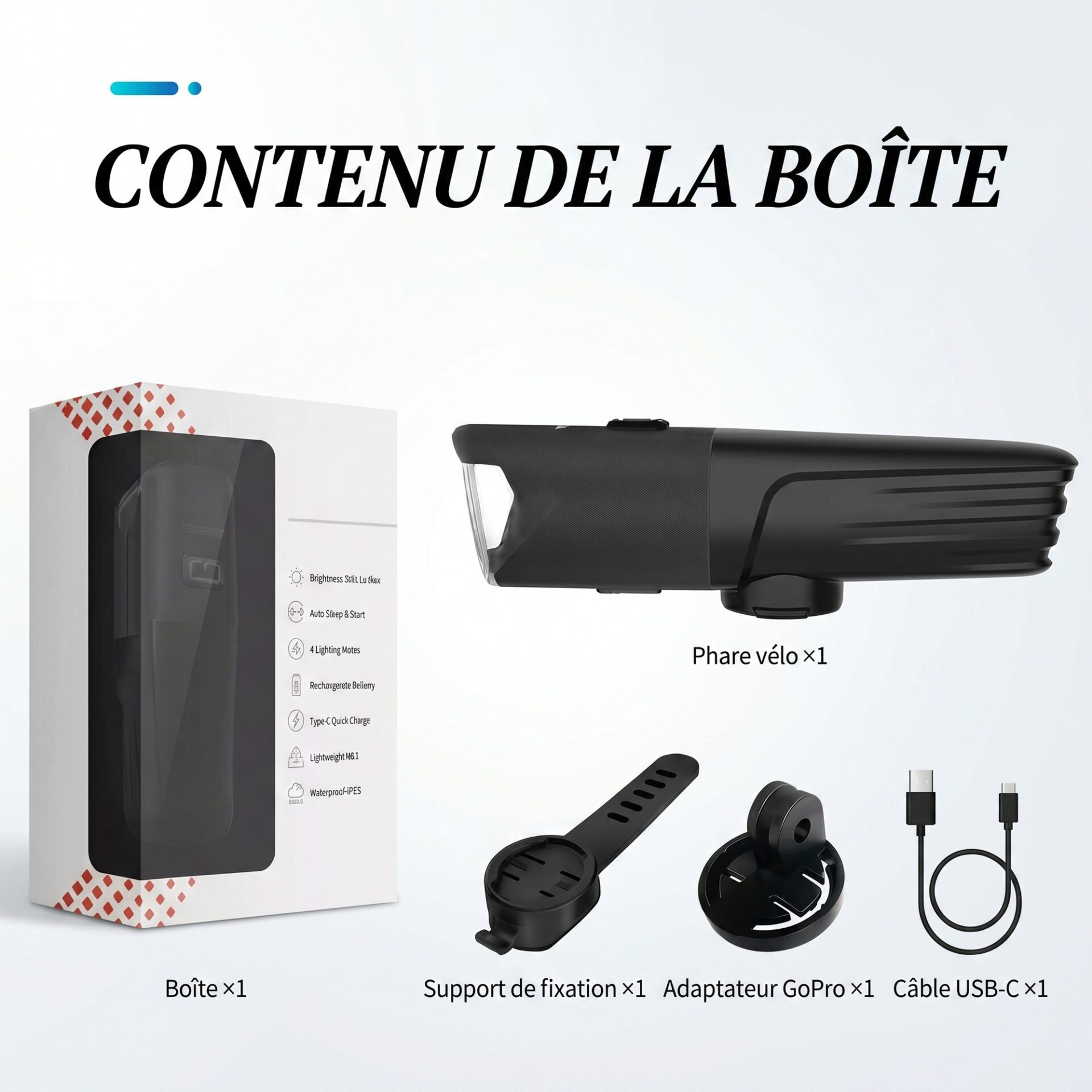 | Lampe de Poche Lampe de Vélo Intelligente – Image 2