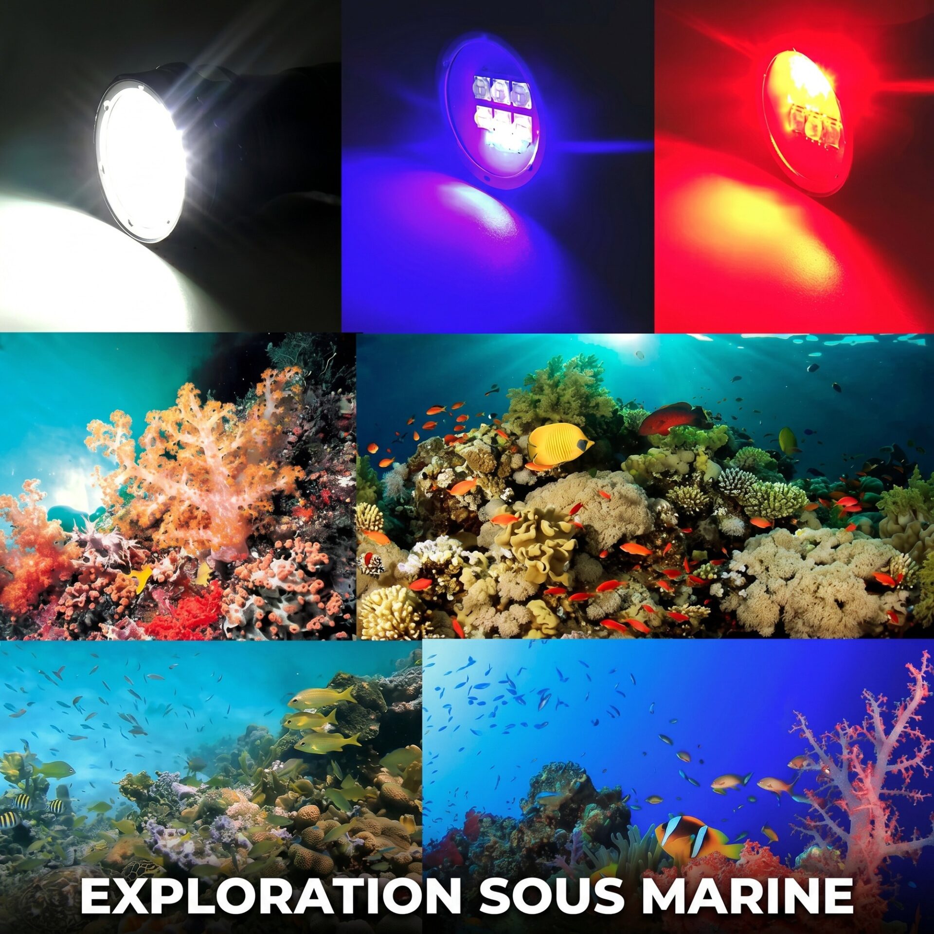 | Lampe de Poche Lampe Torche Plongée Sous Marine – Image 6