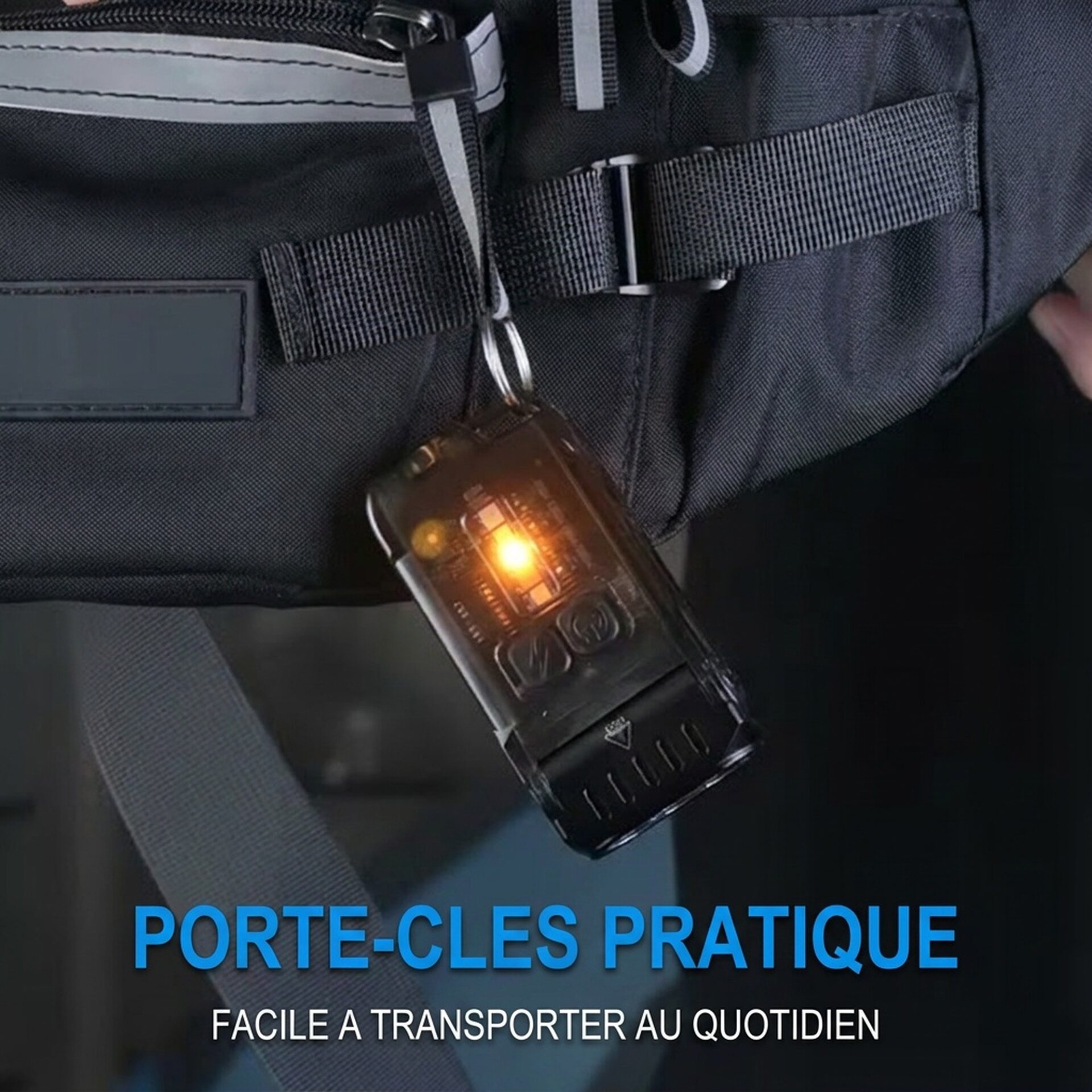 | Lampe de Poche Lampe Torche Porte Clés 1200LM – Image 6
