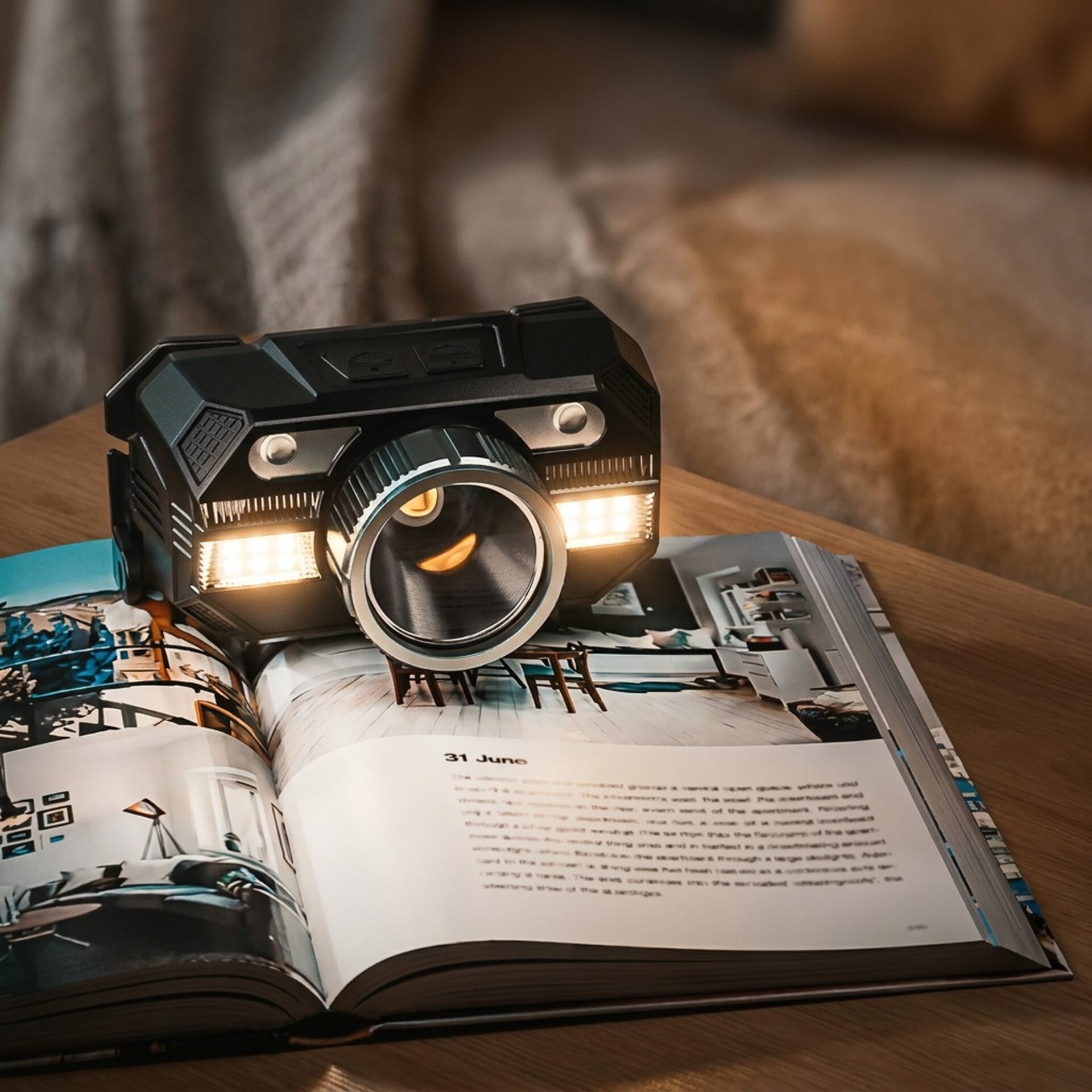 | Lampe de Poche Lampe Frontale Avec Lumière Rouge – Image 7