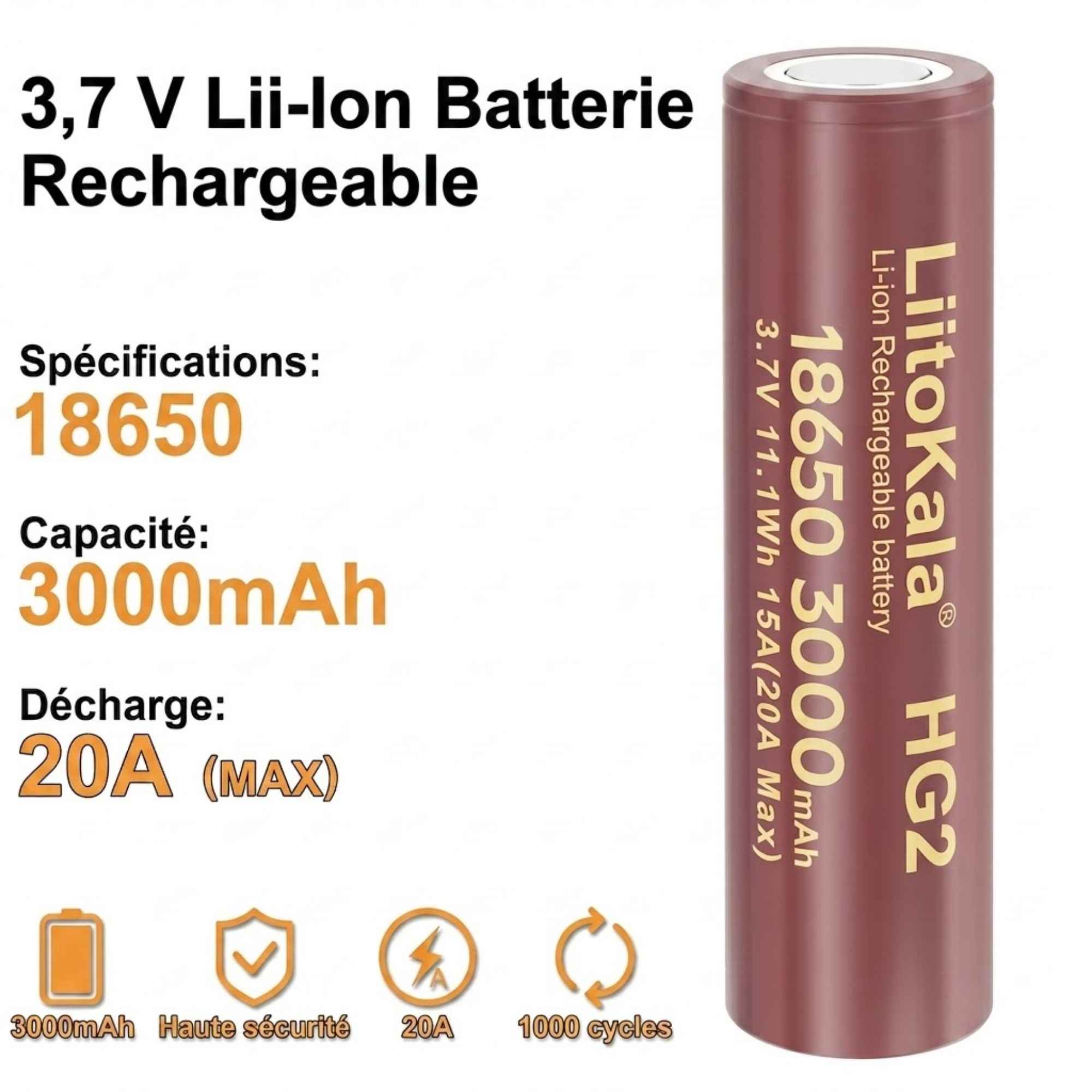 | Lampe de Poche Batterie 18650 – Image 2