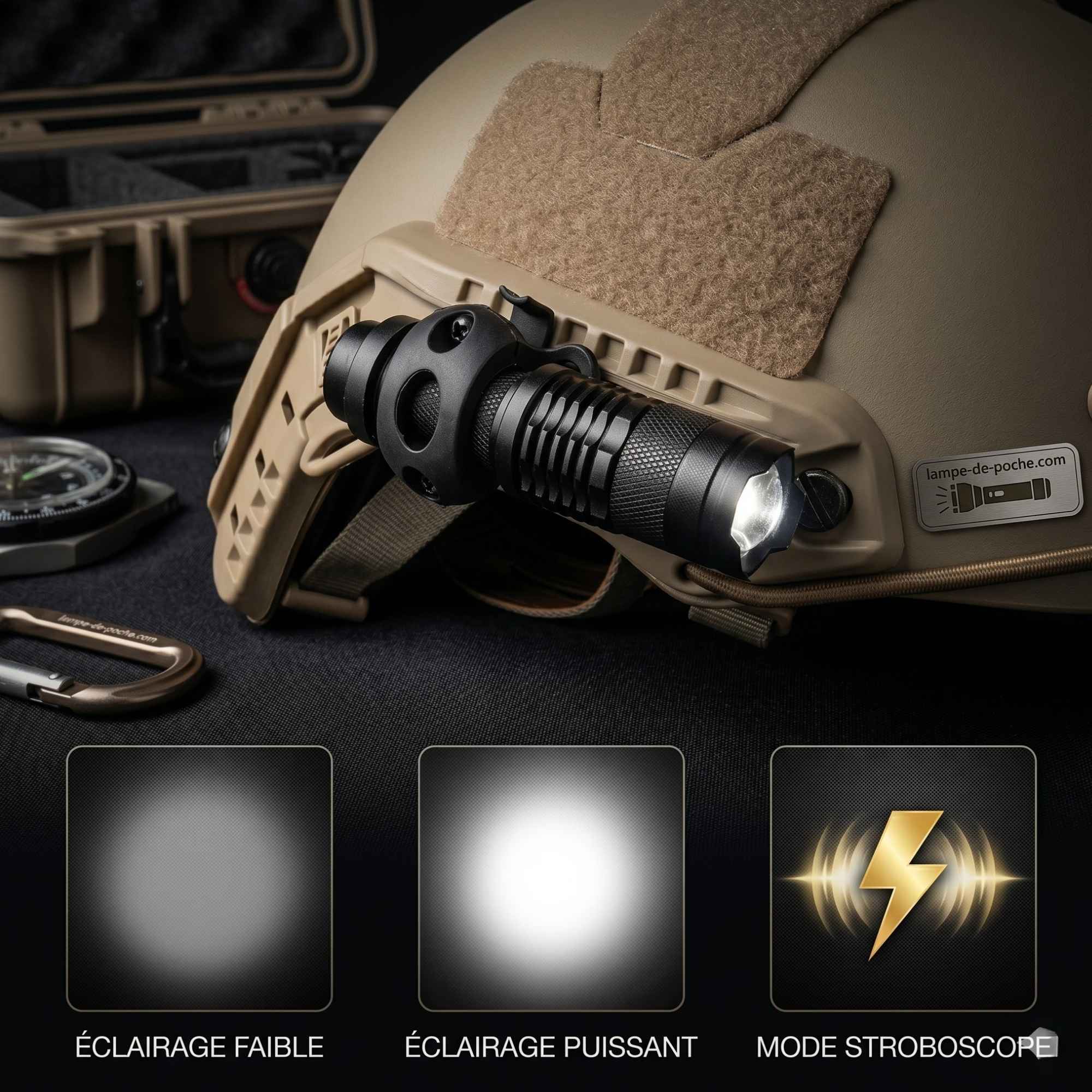 | Lampe de Poche Lampe Tactique Airsoft Suspendue – Image 5