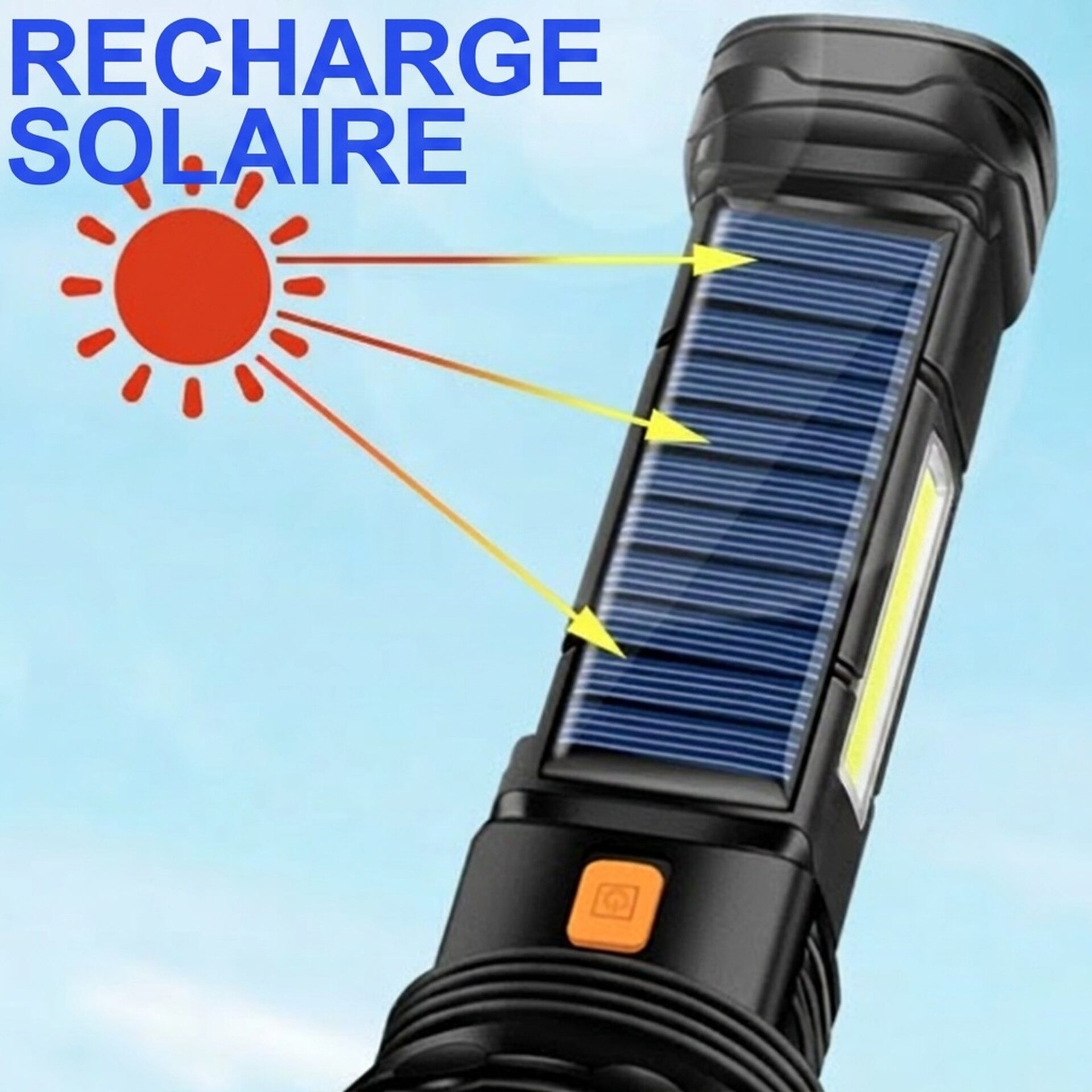 | Lampe de Poche Lampe Torche Solaire de Secours – Image 3