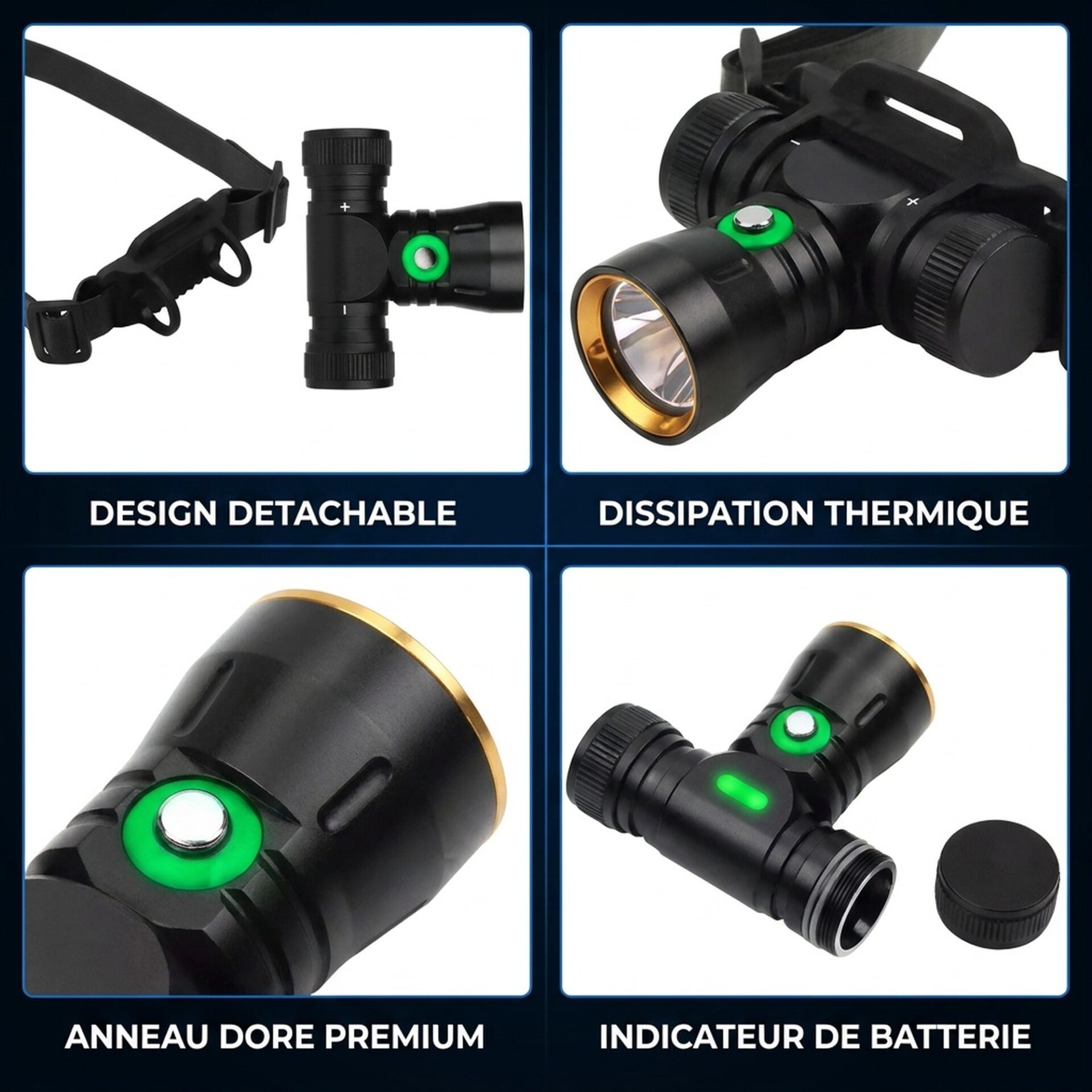| Lampe de Poche Lampe Frontale de Plongée – Image 4