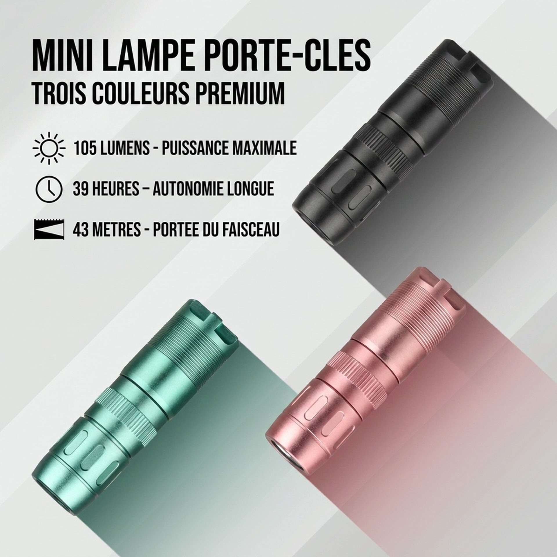 | Lampe de Poche Lampe Torche Porte Clés Premium – Image 7