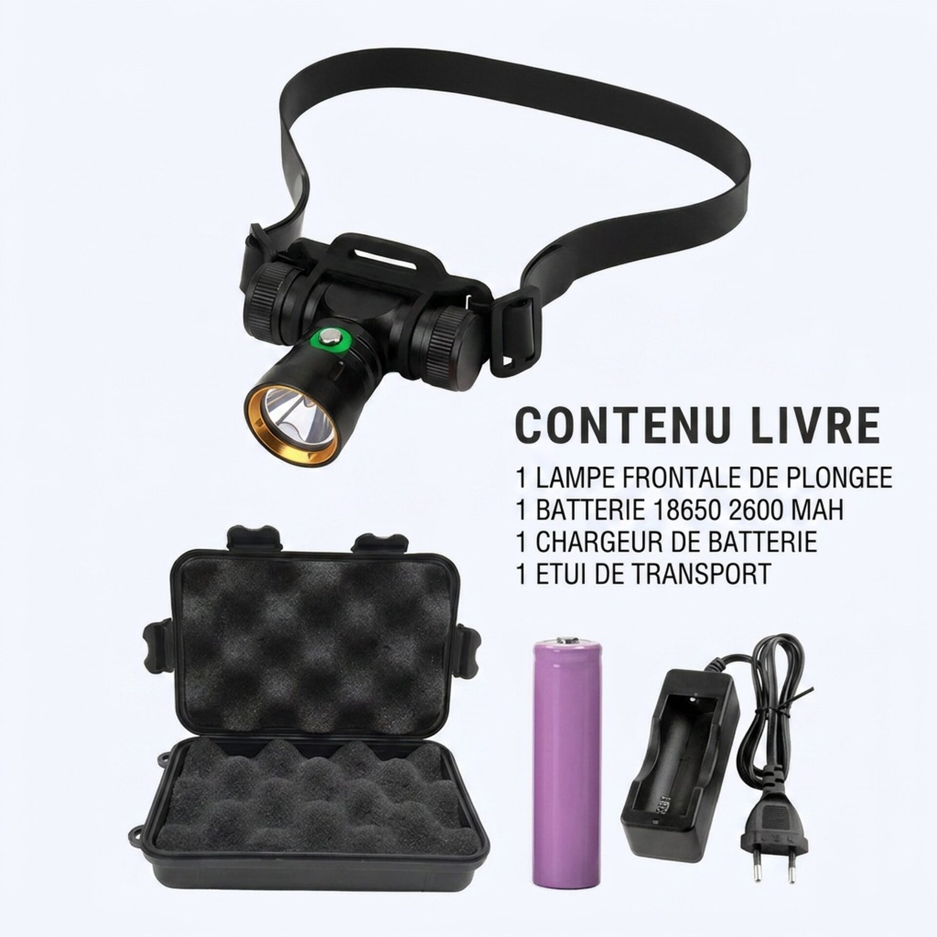 | Lampe de Poche Lampe Frontale de Plongée – Image 3