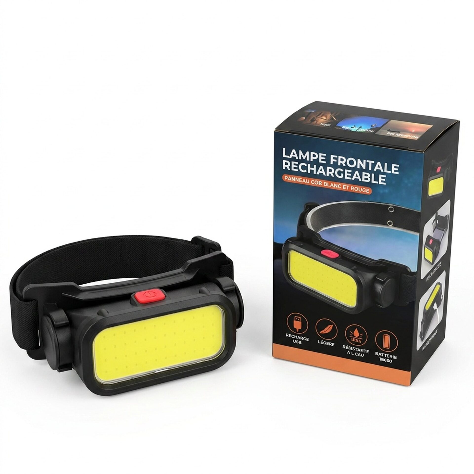 | Lampe de Poche Lampe Frontale COB 4 Modes – Image 4
