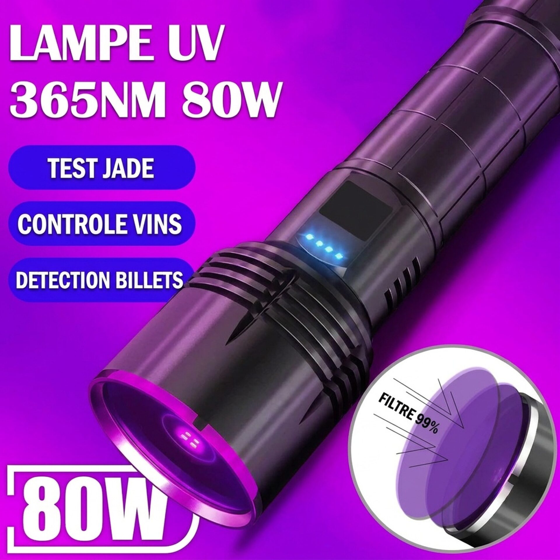 | Lampe de Poche Lampe de Poche UV 80W – Image 2
