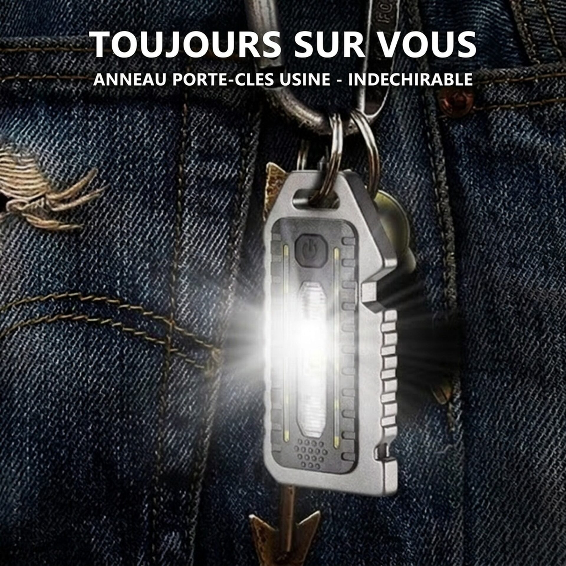 | Lampe de Poche Lampe Porte Clés D'Urgence – Image 3