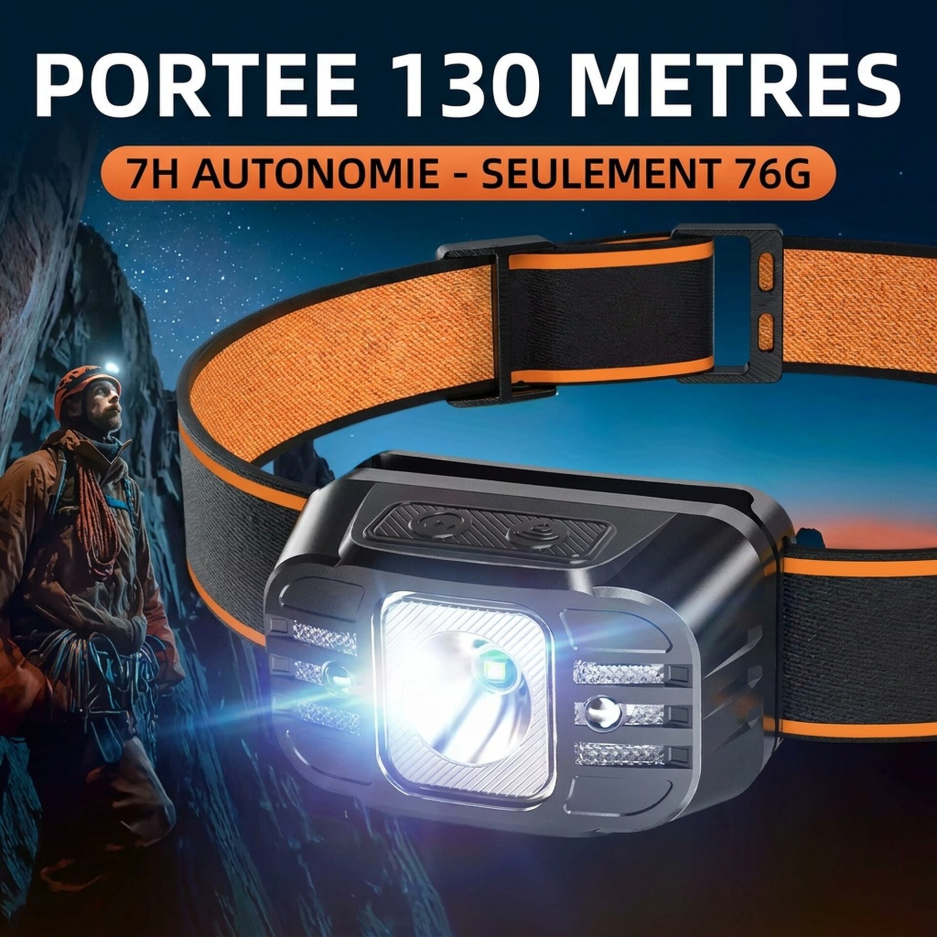 | Lampe de Poche Lampe Frontale Camping Résistante – Image 2