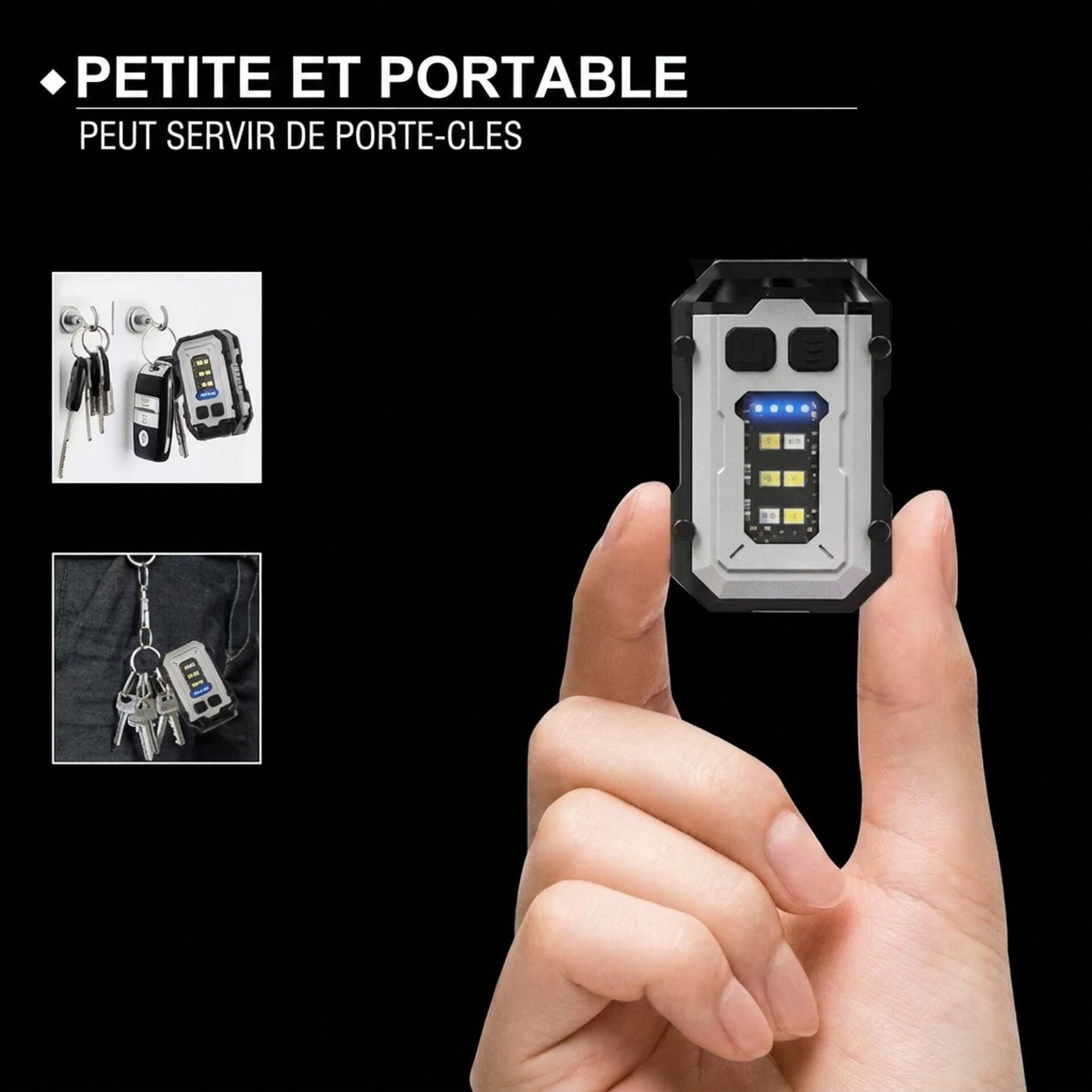 | Lampe de Poche Mini Lampe Torche Multifonctions – Image 3
