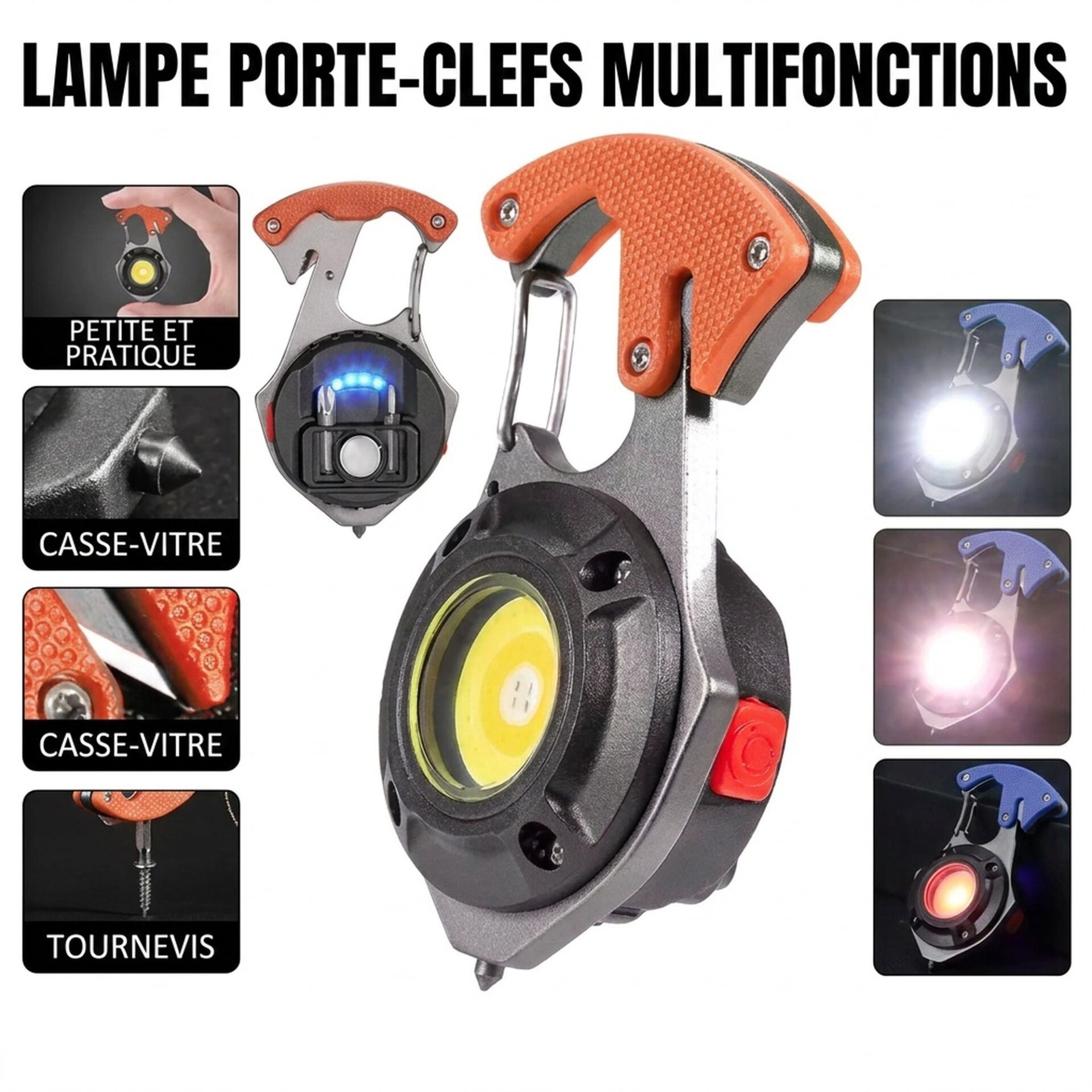 | Lampe de Poche Lampe Torche Porte Clefs de Survie – Image 7