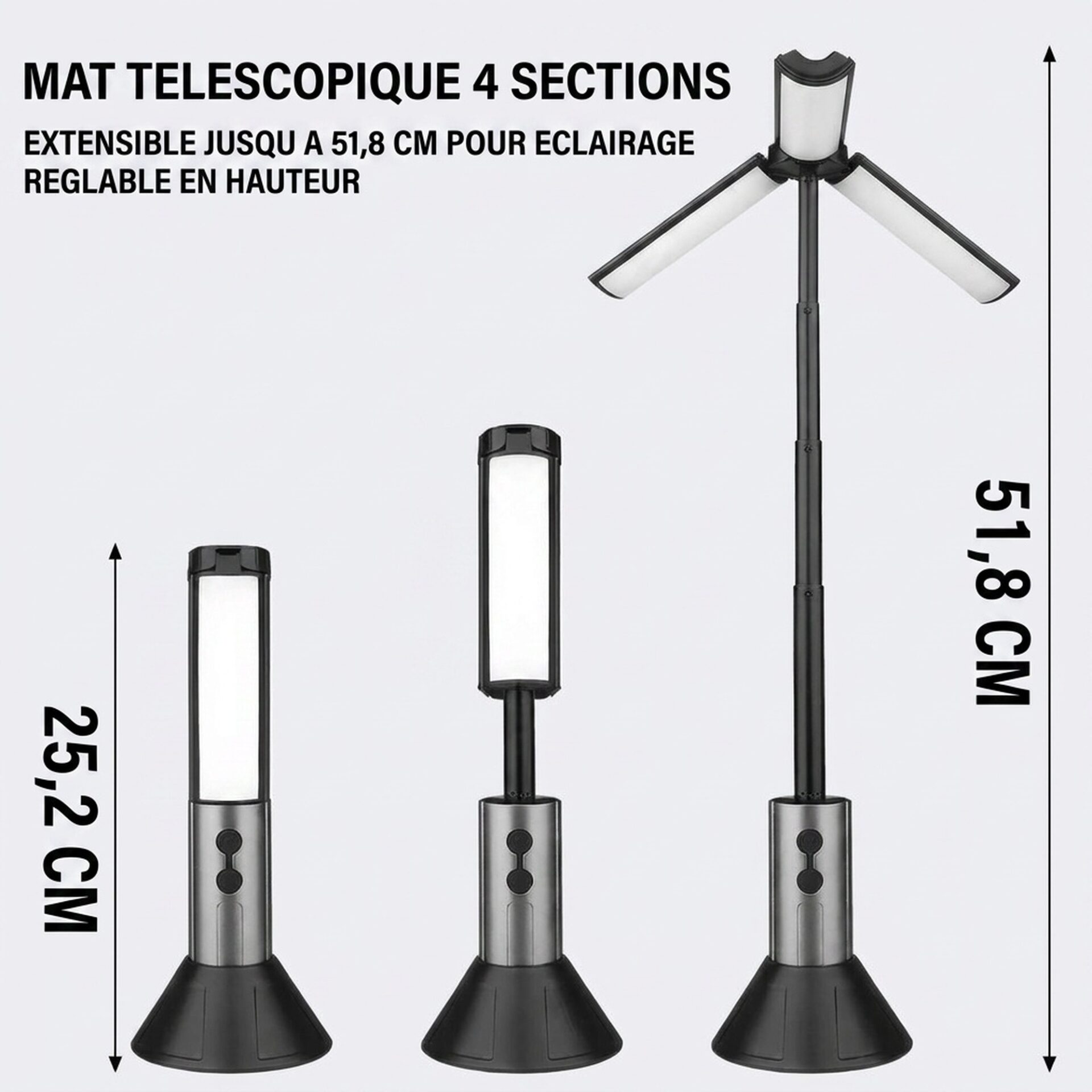 | Lampe de Poche Lanterne Télescopique de Camping – Image 3