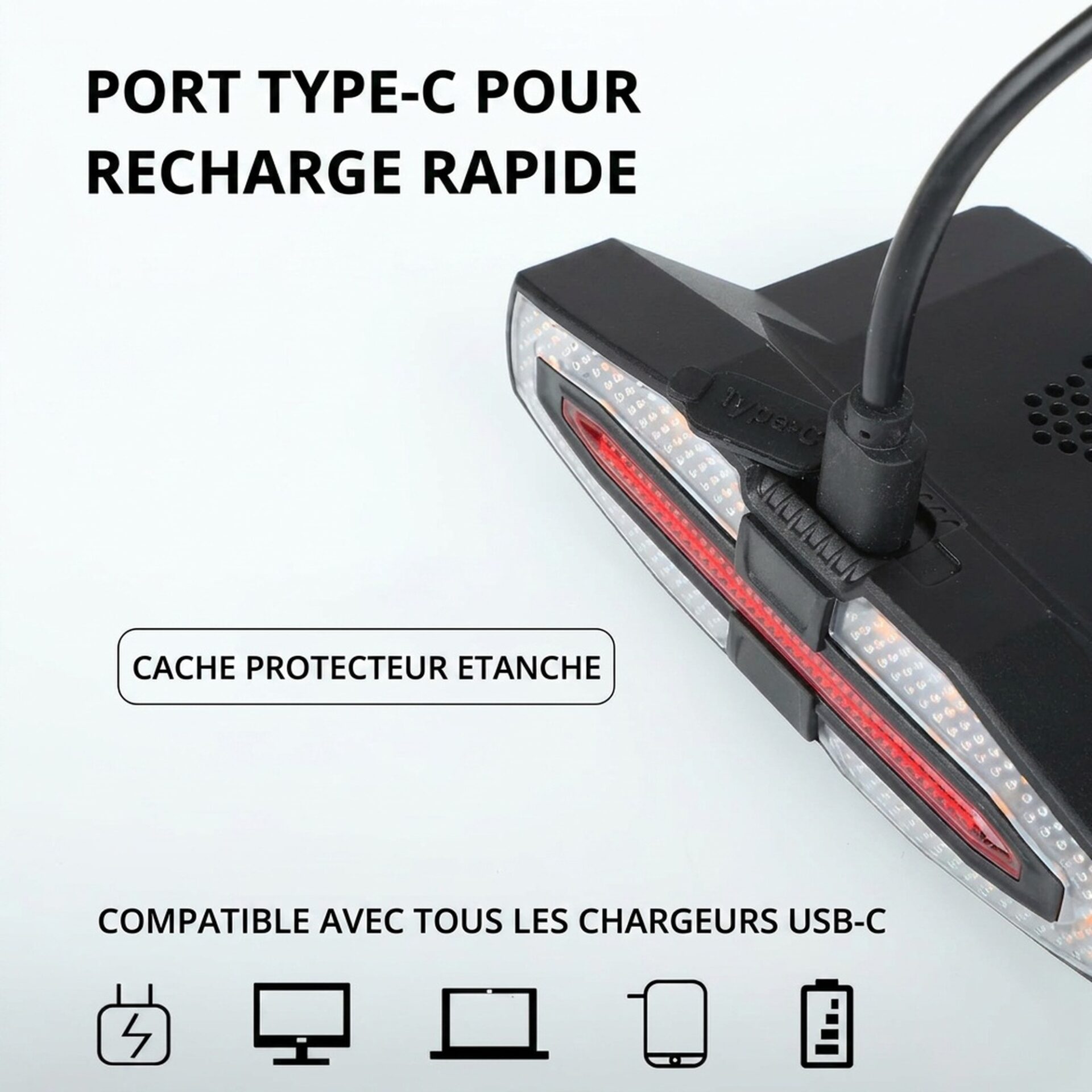 | Lampe de Poche Lampe de Vélo Clignotants Intégrés – Image 6